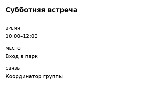 Пример заполнения: Карточка волонтёрской смены